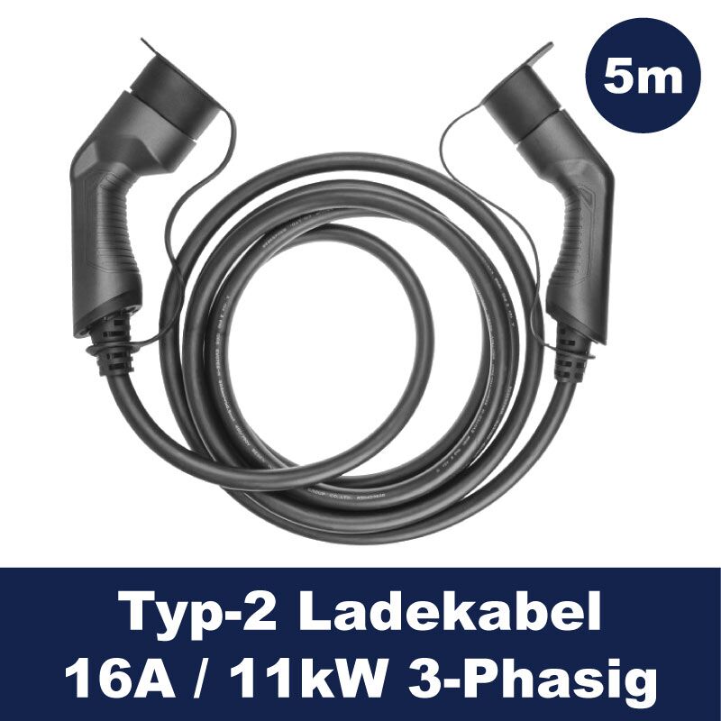Ladekabel Typ2 Basic - 16A - 11kW - 3-Phasig - 5m – Bild 2