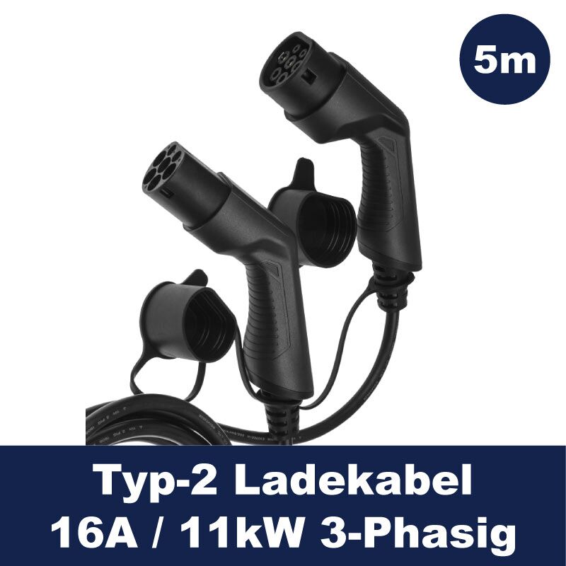 Ladekabel Typ2 Basic - 16A - 11kW - 3-Phasig - 5m – Bild 3