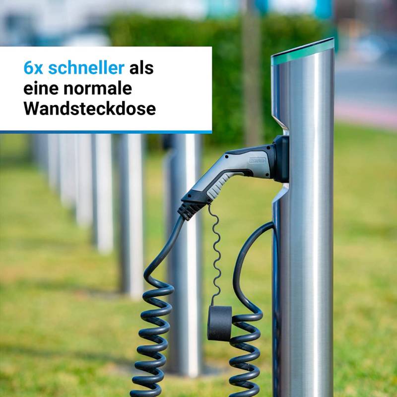 Hesotec Ladesäule eSat r20 Smart 22kW <br><small>inkl. 4m Spiralladekabel - RFID | LAN+WLAN | MID</small> – Bild 2