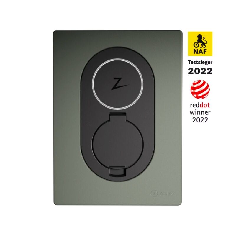 Zaptec-go-22kw Wallbox - Moss-Green - Testsieger