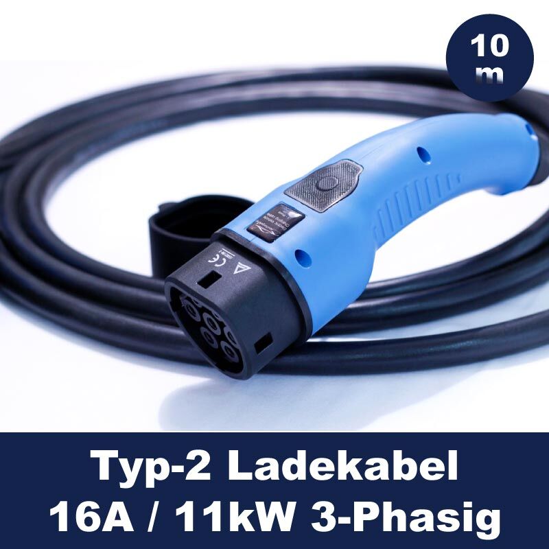 Ladekabel Typ2 inkl. Tesla Charge Port Openener <small>16A - 11kW - 3-Phasig - 10m</small> – Bild 2