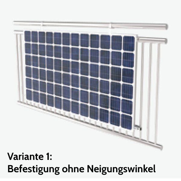 Balkon Halterung für Solarmodule <br><small>Befestigung für Balkonkraftwerk - verstellbar bis 30° Neigung</small> – Bild 2