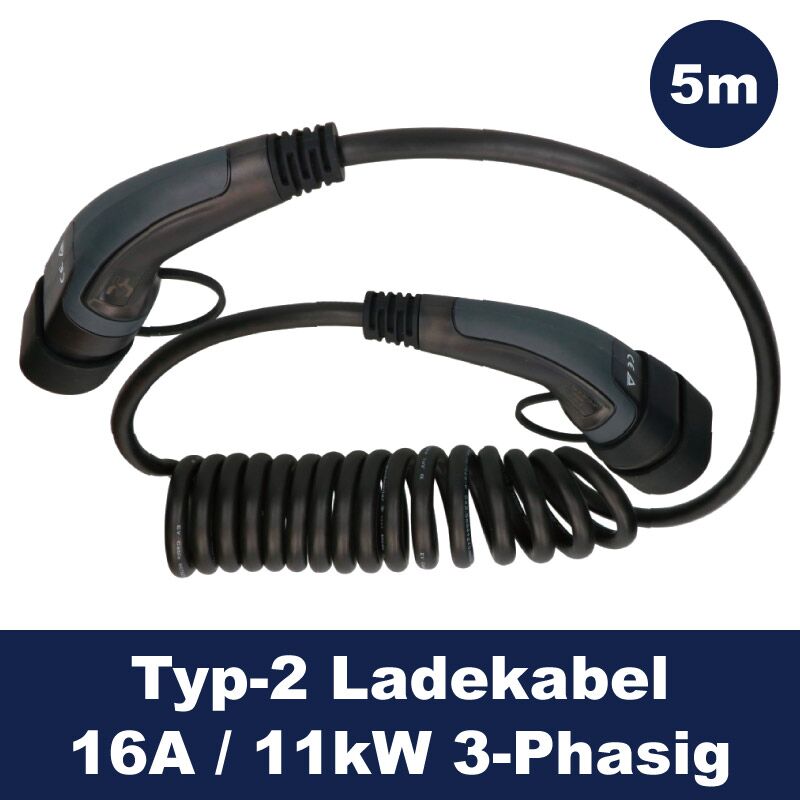 Weidmüller-Spiral-Ladekabel 5m 11kW