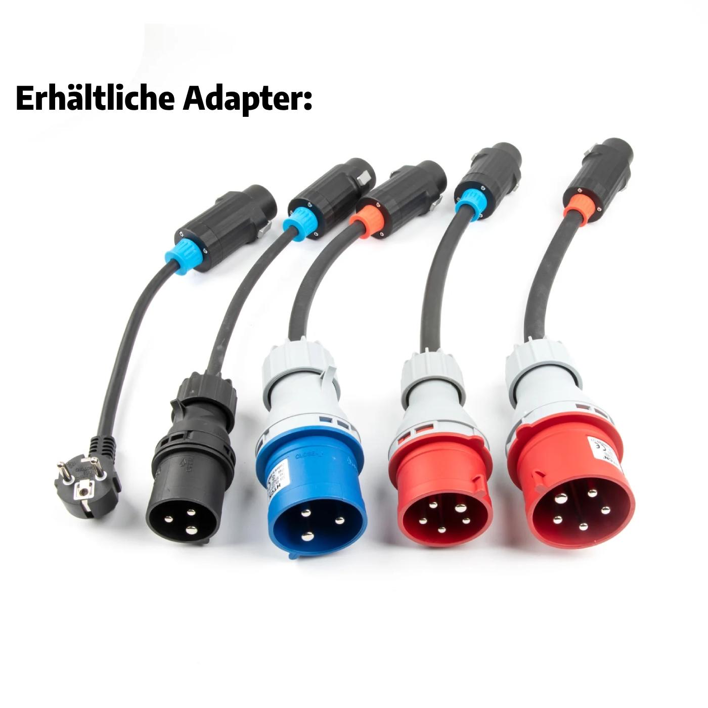 ReChargeU-ESM-Mobile Ladestation Adapterübersicht