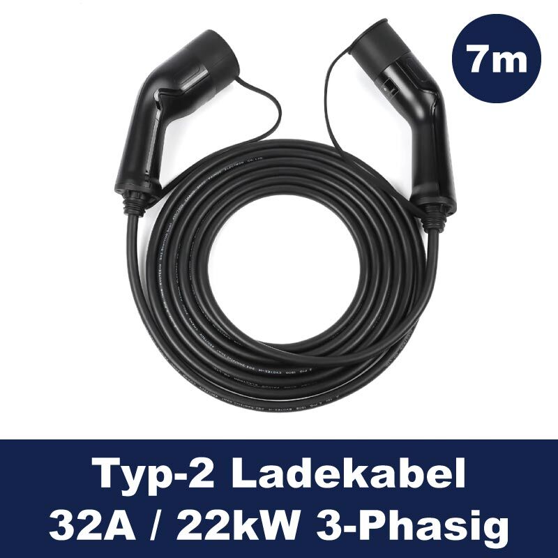 Ladekabel Typ2 Basic - 32A - 22kW - 3-Phasig - 7m – Bild 2