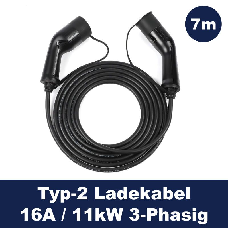 Ladekabel Typ2 Basic - 16A - 11kW - 3-Phasig - 7m – Bild 2