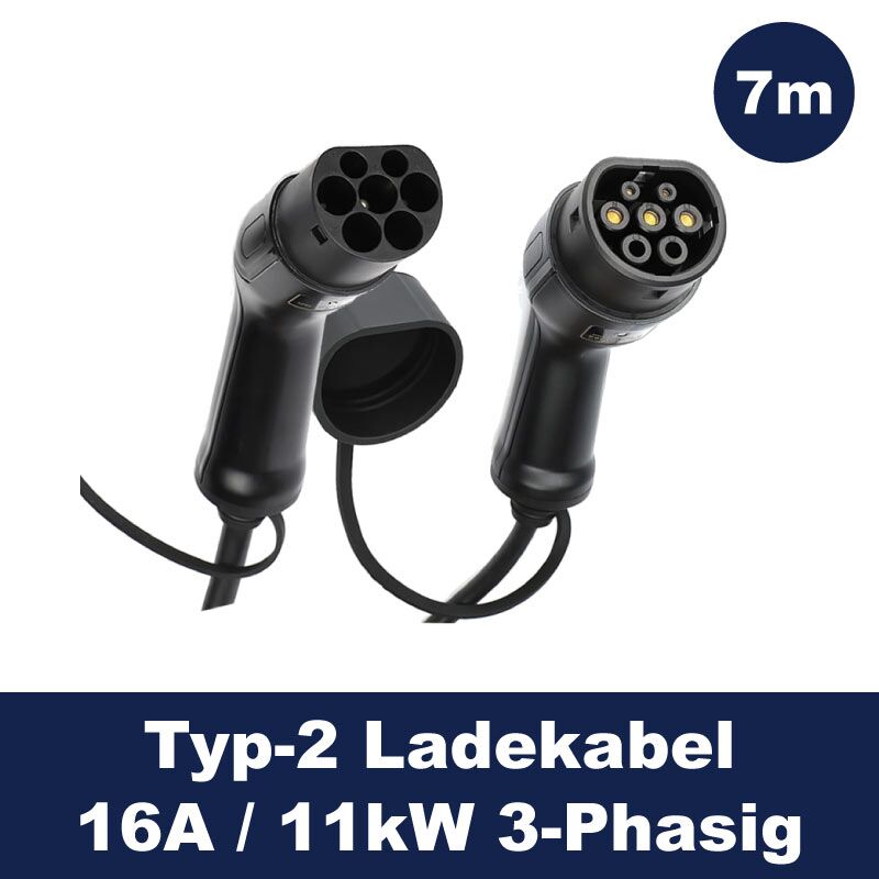 Ladekabel Typ2 Basic - 16A - 11kW - 3-Phasig - 7m – Bild 3