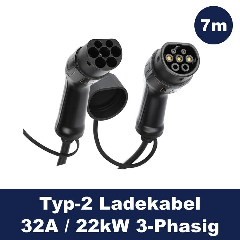 Ladekabel Typ2 Basic - 32A - 22kW - 3-Phasig - 7m – Bild 3