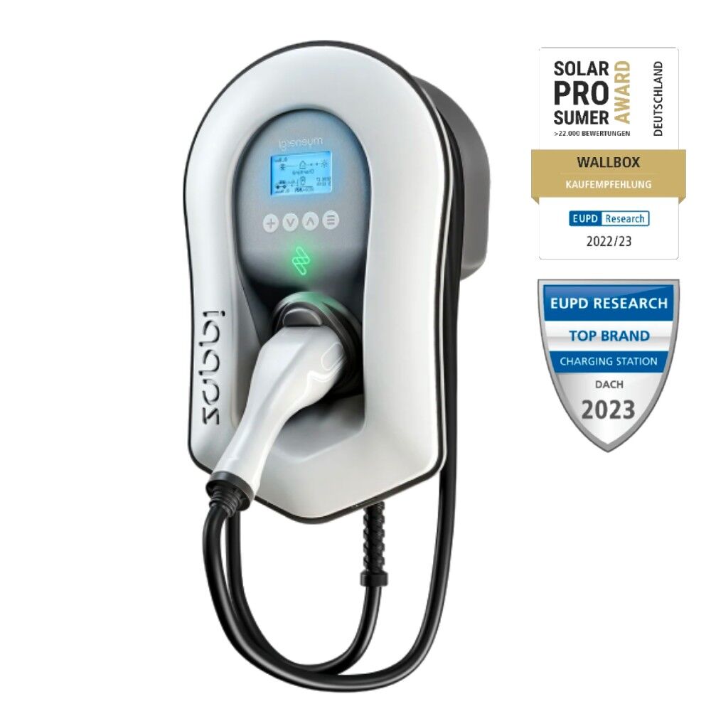 myenergi zappi 2H22TW-T v2.1 Wallbox 11kW/22kW <br><small>inkl. 6,5m Ladekabel - Weiß</small> – Bild 3