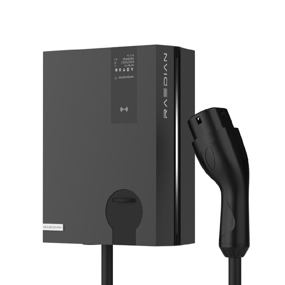 Raedian Neo Wallbox Typ-2 Ladekabel Grey inkl. MID Zähler + RFID
