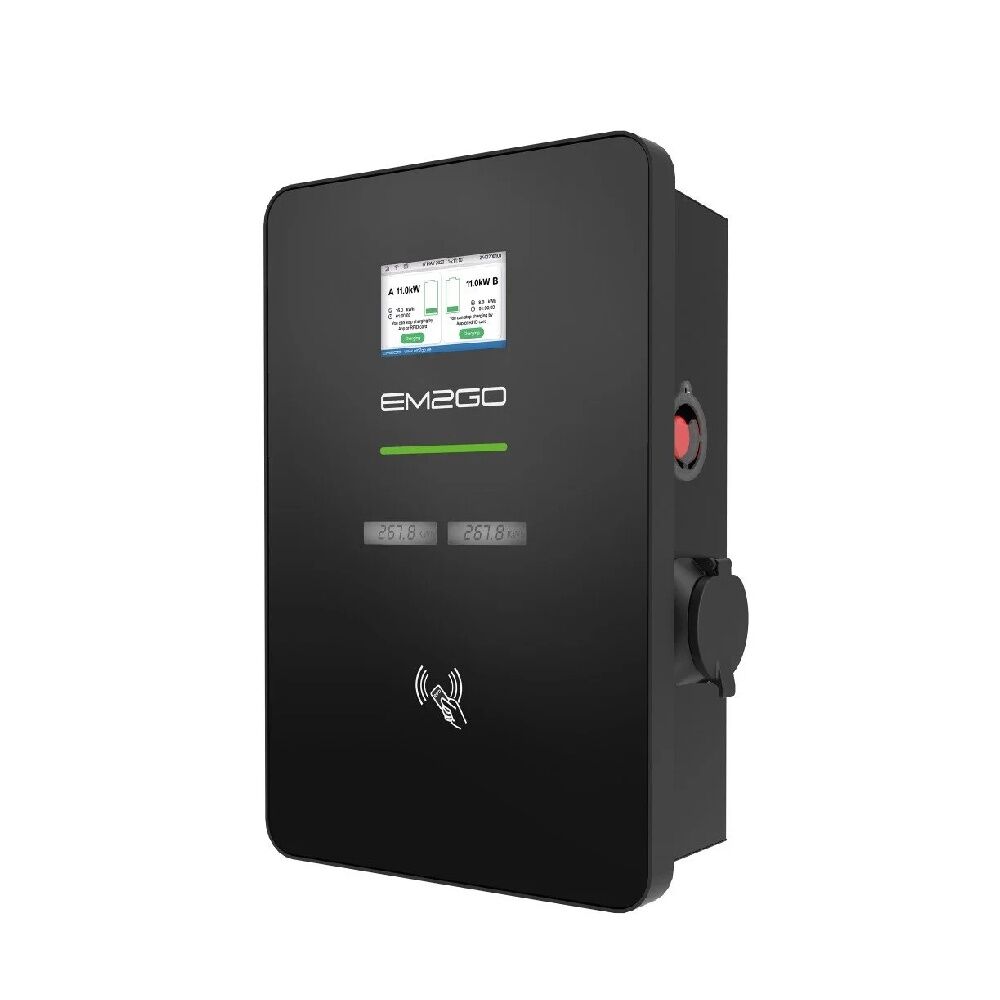 EM2GO DUO Power Wallbox 2x 22KW <br><small>inkl. Typ-2 Buchse | RFID | WLAN + LAN + 4G | MID</small> – Bild 2