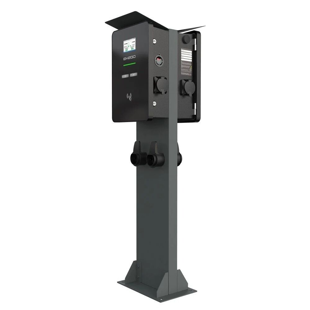 EM2GO DUO Power Wallbox 2x 22KW <br><small>inkl. Typ-2 Buchse | RFID | WLAN + LAN + 4G | MID</small> – Bild 4
